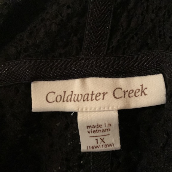 EUC Coldwater Creek black textured open cardigan size 1x (16W-18W) - Picture 8 of 11